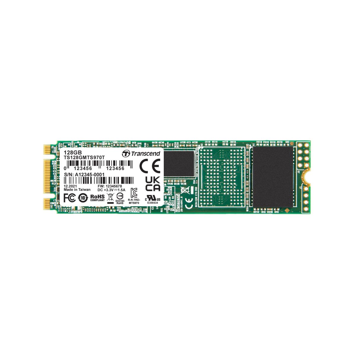 Transcend MTS970T M.2 128 GB Serial ATA III 3D NAND (TS128GMTS970T) (TS128GMTS970T) thumbnail