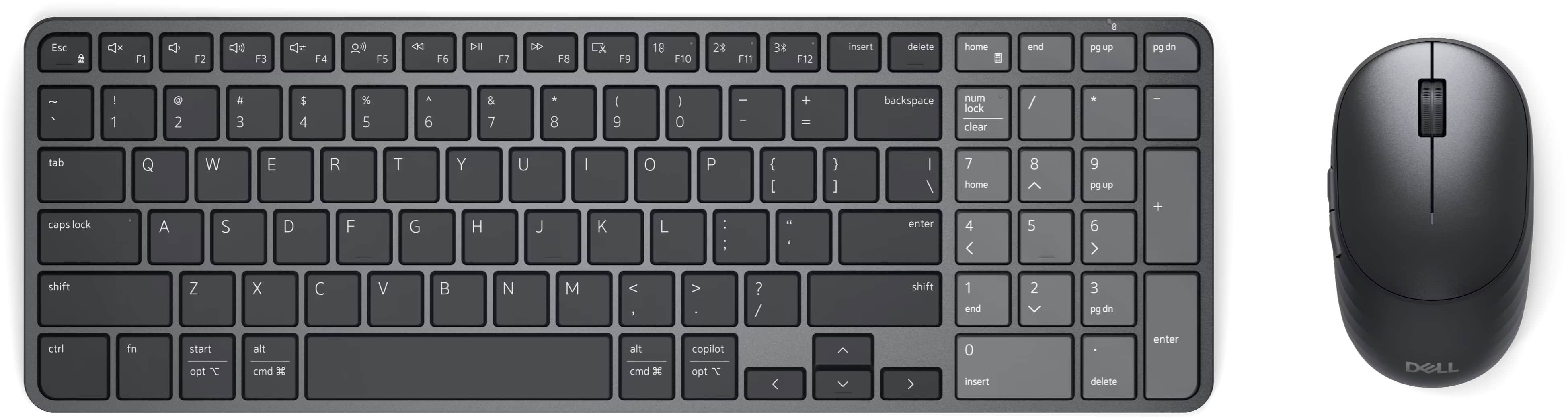 Dell Pro 7 Recharg KBD/Mouse KM746 (KM746-BLK-BEL) thumbnail