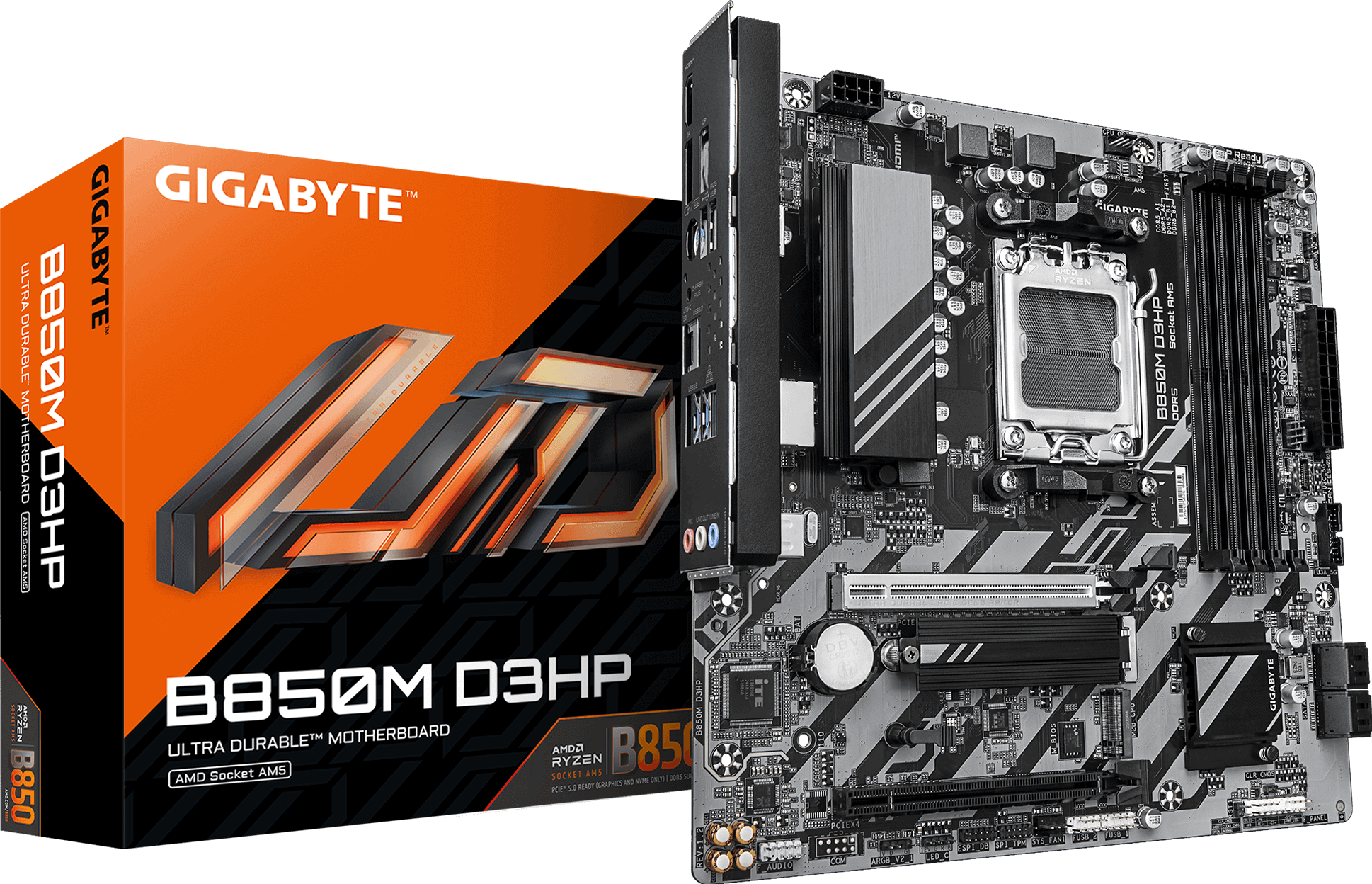 GIGABYTE Motherboard AMD B850 Socket AM5 Micro ATX DDR5-SDRAM 4xSlots 2xNumber of M.2 (M) Slots (B850M D3HP 1.2) thumbnail