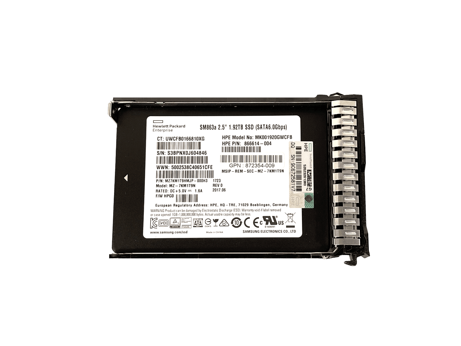 HP 1.92TB SATA 6G SFF MU-3 SC DS (872522-001) thumbnail