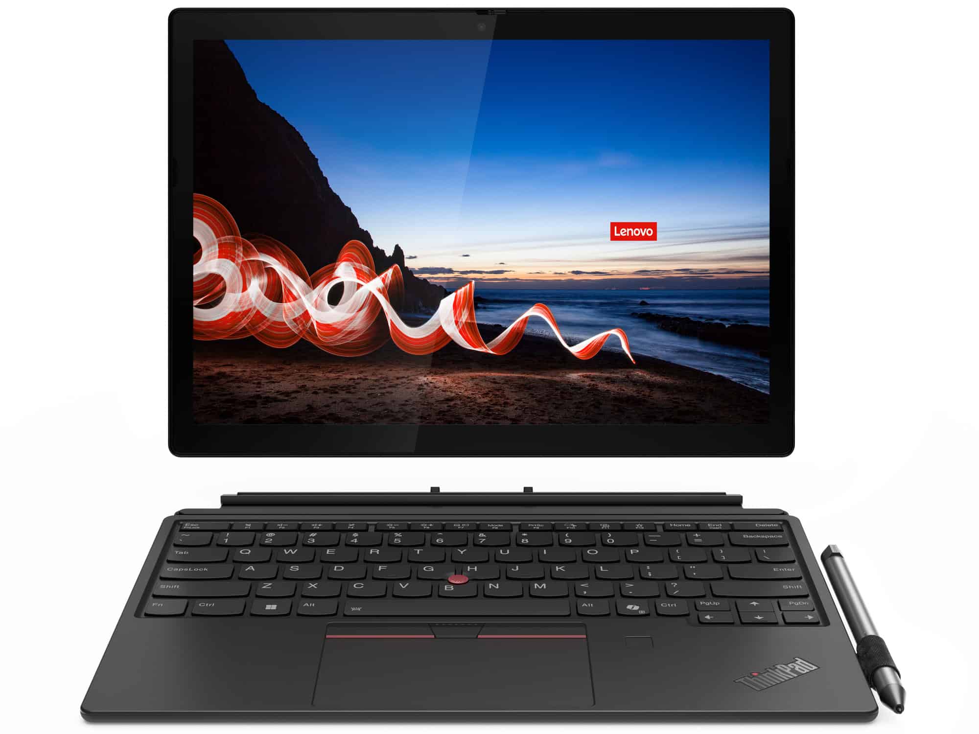 Lenovo ThinkPad X12 Detachable Gen 2 Intel Core Ultra 7 164U Hybride (2-in-1) 31,2 cm (12.3") Touchscreen Full HD+ 16 GB LPDDR5x-SDRAM 512 GB SSD Wi-Fi 6E (802.11ax) Windows 11 Pro Frans Zwart (21LK001KFR) thumbnail