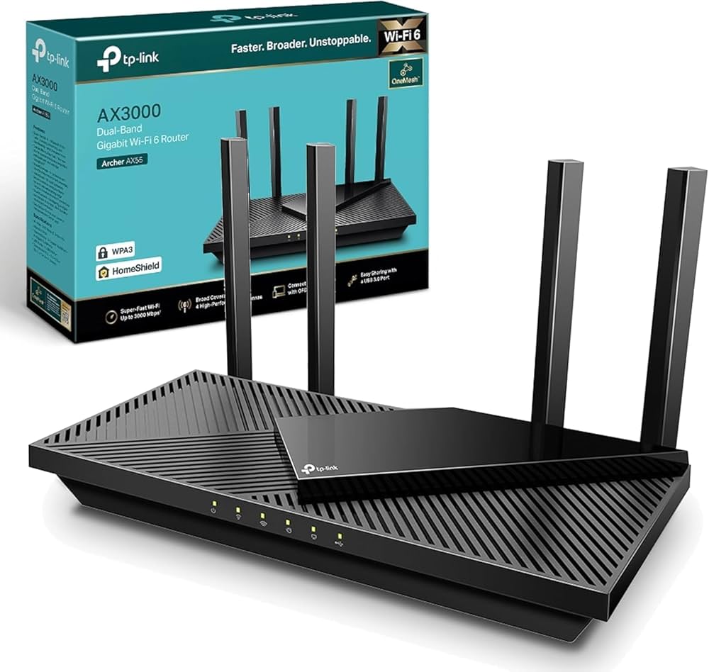 TP-Link Archer AX55 WiFi 6 Router AX3000 Dual-Band, 1x Gigabit WAN, 4x Gigabit LAN (ARCHER AX55 PROMO) thumbnail