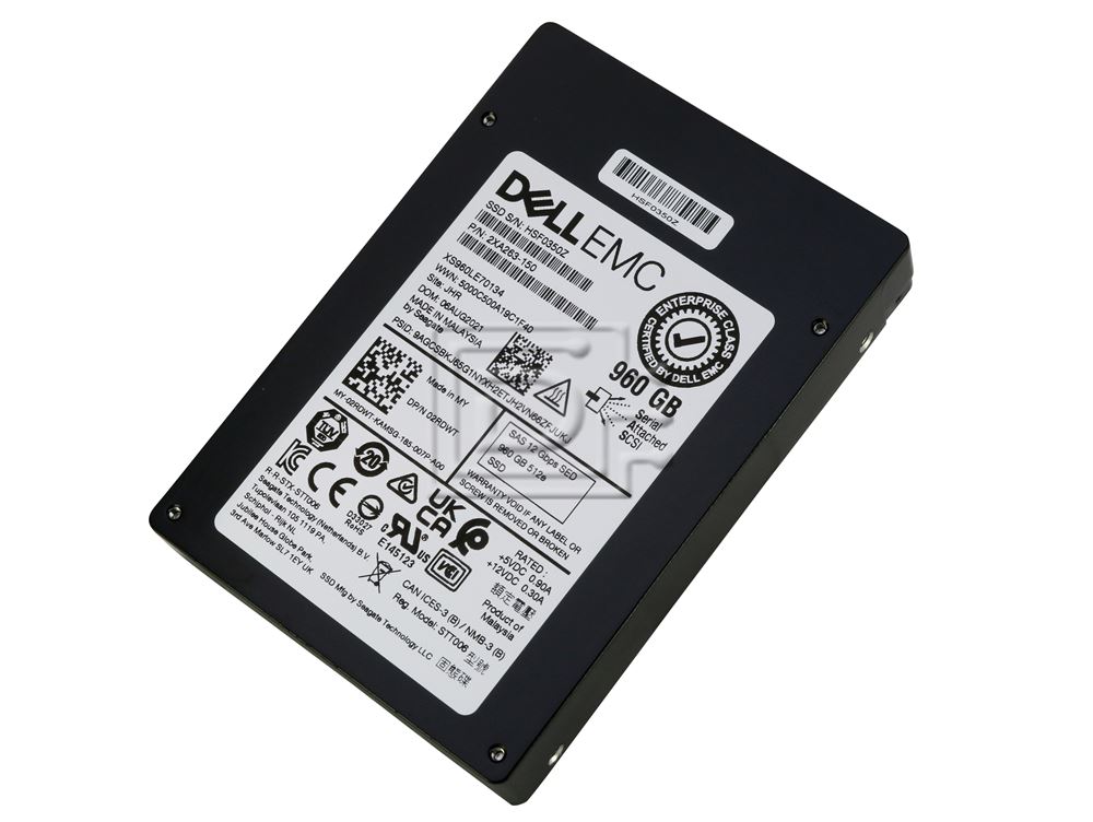 Dell 960GB 2.5-inch SAS SSD with (2RDWT-RFB) thumbnail