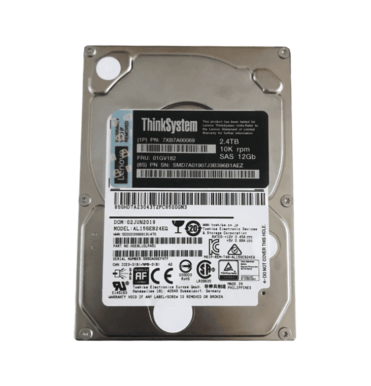 Lenovo ThinkSystem 2.5in 2.4TB 10K SAS 12Gb Hot Swap 512e HDD (03KL020) thumbnail