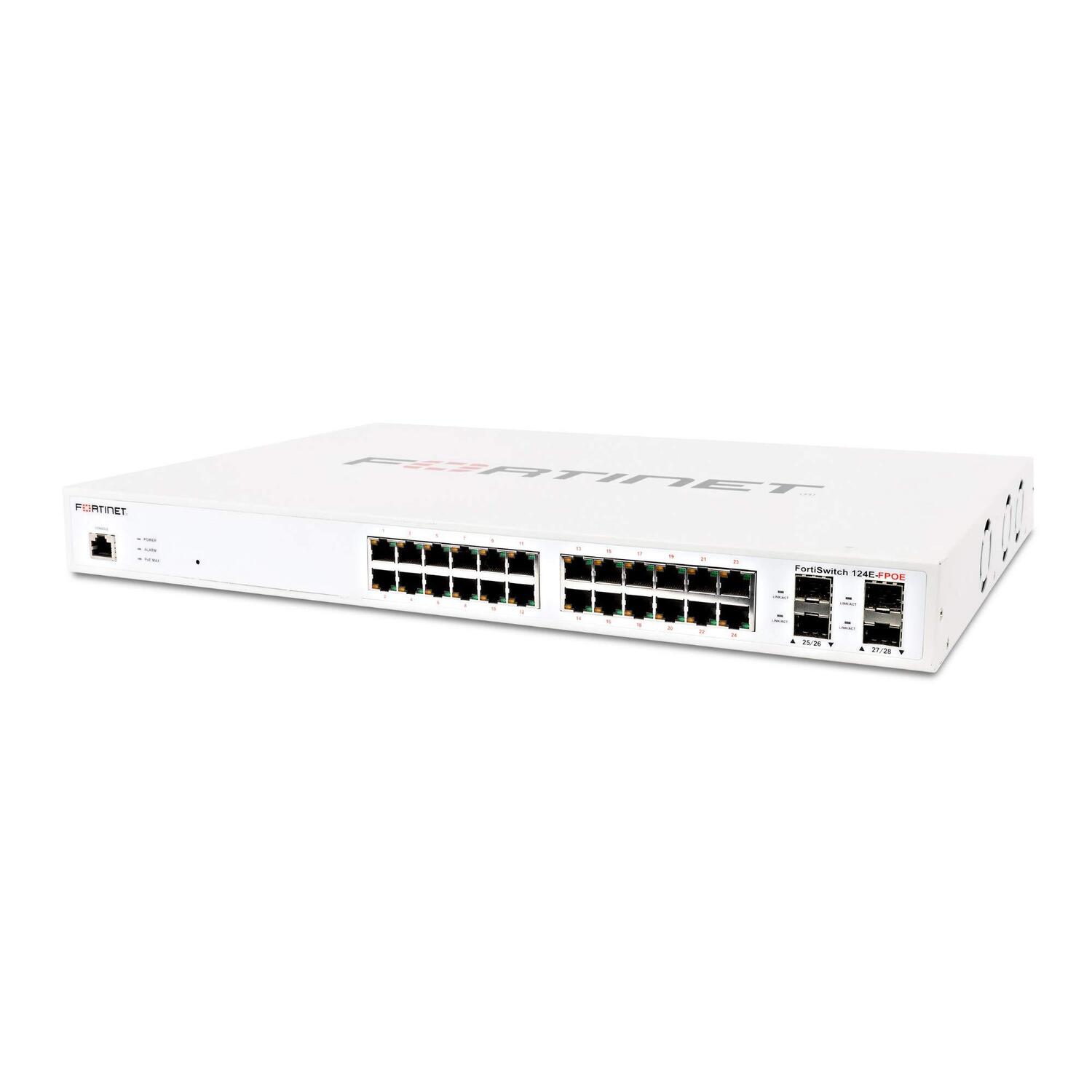 Fortinet Managed L2+ POE Switch 24 GE Ports 4 SFP+ Rack Mount (FS124FPOE) thumbnail