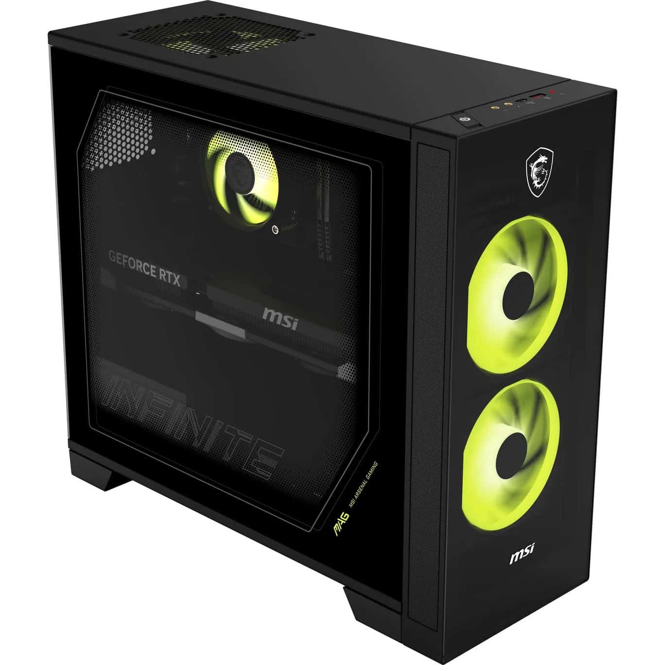 MSI Infinite S AI 2NVM5-006AT Desktop PC Intel Core Ultra 5 225F, 16GB DDR5 RAM, 1TB M.2 SSD, GeForce RTX 5060 Ti, Windows 11 Ho (00B94321-006) thumbnail