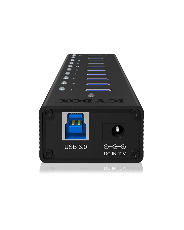 RaidSonic Icy Box IB-AC6110 10-Port USB 3.0 Hub (70419-ICY) thumbnail