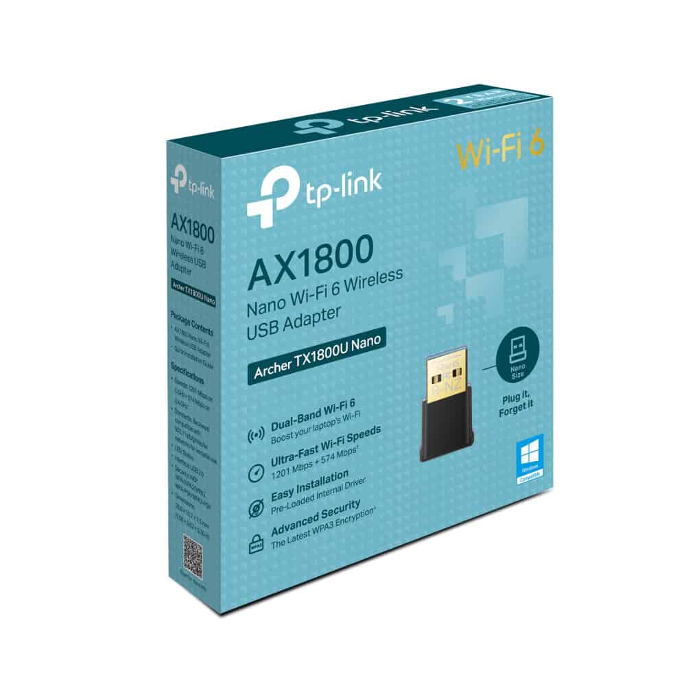 TP-Link Archer TX1800U AX1800 Dual-Band Wireless Adapter Wi-Fi 6 1201 Mbps at 5 GHz 574 Mbps 2.4 GHz (ARCHER TX1800U) thumbnail