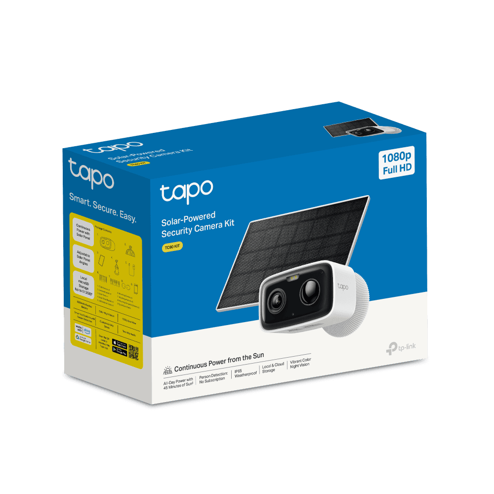 TP-Link Tapo TC80 security camera solar panel 2 MP Full HD 1080p Wi-Fi IP65 outdoor use battery (TC80 KIT) thumbnail