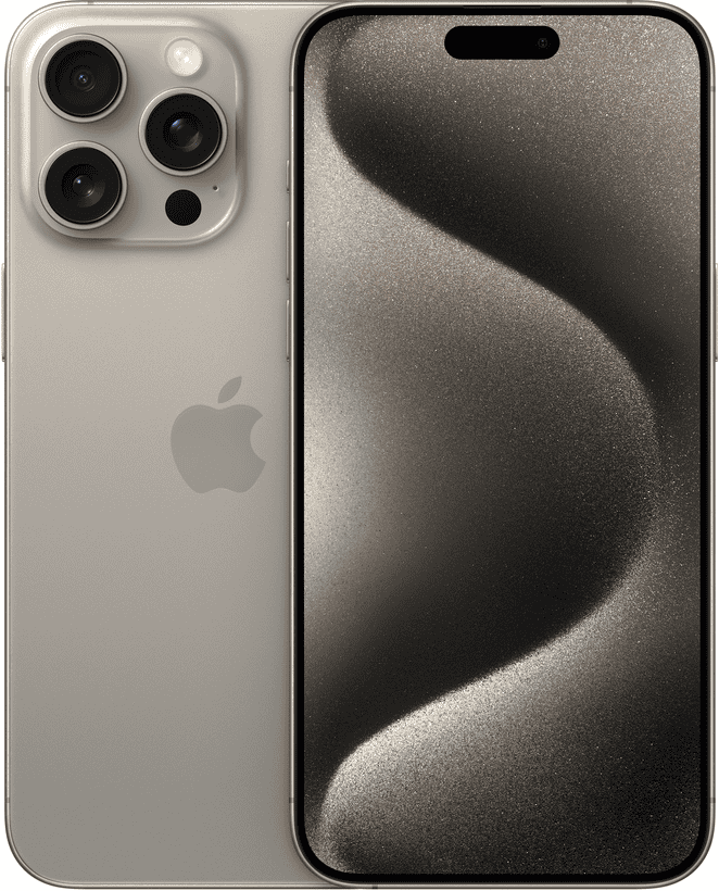 Apple iPhone 15 Pro Max 17 cm (6.7) Dual-SIM iOS 17 5G USB Typ-C 512 GB Titan (MU7E3ZD/A) (MU7E3ZD/A) thumbnail