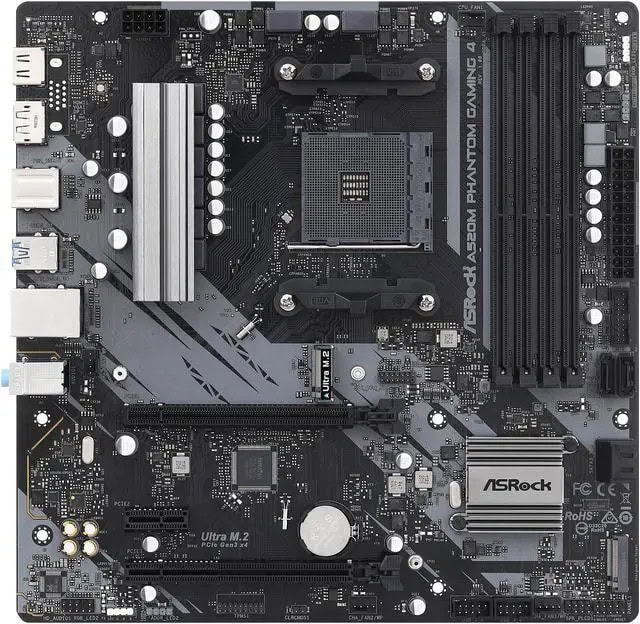 ASRock A520M Phantom Gaming 4 AM4 mATX HDMI/DP DDR4 retail (A520M PHANTOM GAMING 4) thumbnail