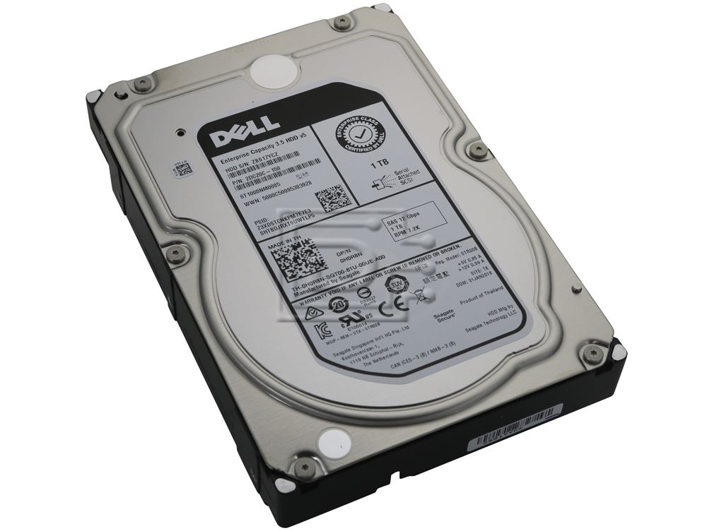 Dell 1TB 12G 7.2K 3.5 SAS Refurb (H0R8N-R) thumbnail