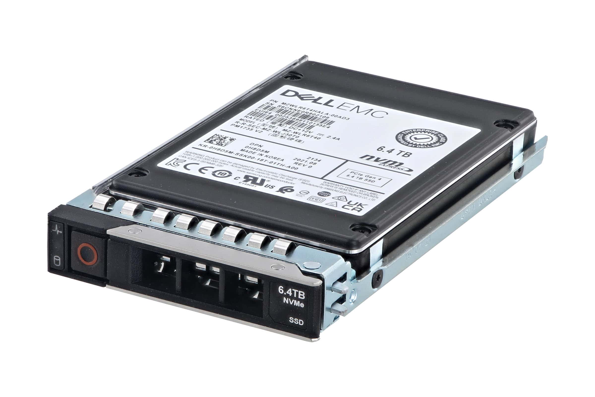 Dell 6.4TB NVMe U.2 SSD for (H8D5M-RFB) thumbnail
