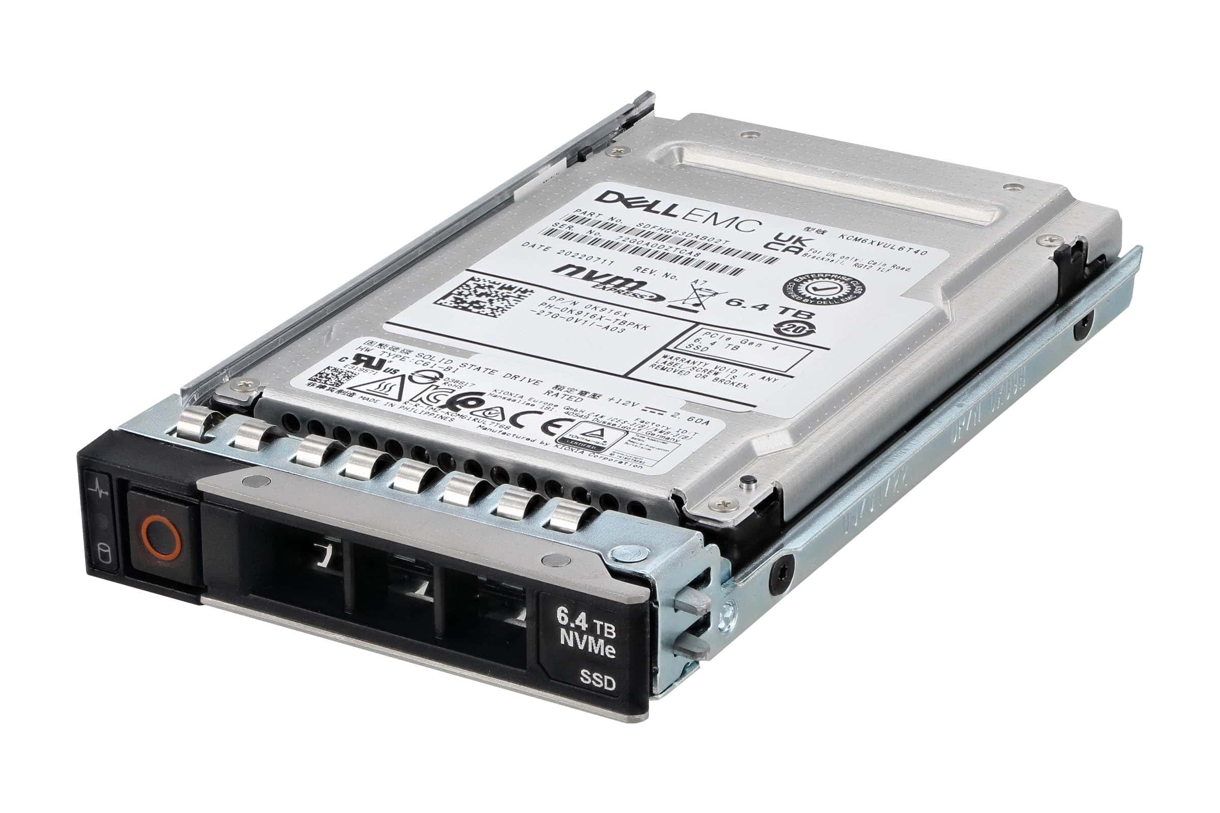 Dell 6.4TB SSD 2.5 NVMe PCI-e Gen3 (K916X-RFB) thumbnail
