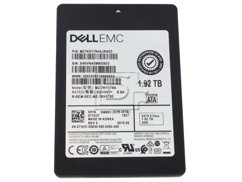 Dell Emc Xkf5y 1.92tb Sata-6gbps (XKF5Y-RFB) thumbnail