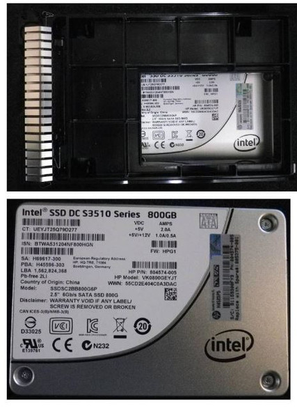 HP 800GB 6G SATA RI-2 LFF SCC SSD (804602-B21-RFB) thumbnail