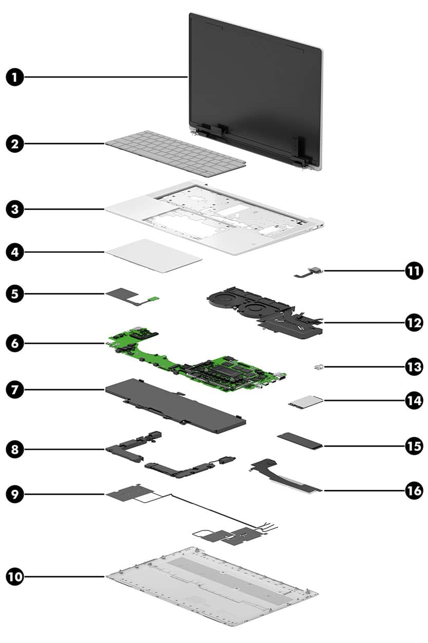 HP SPS-KEYBOARD ECG BL ICELAND (P86842-DD1) thumbnail