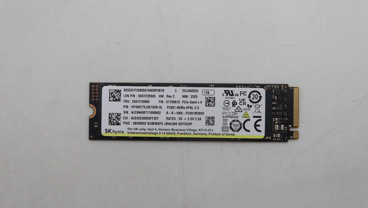 Lenovo SSD 1TB M.2 2280 LTS PCIe4x4 SAM OP (5SS0W79569) (5SS0W79569) thumbnail
