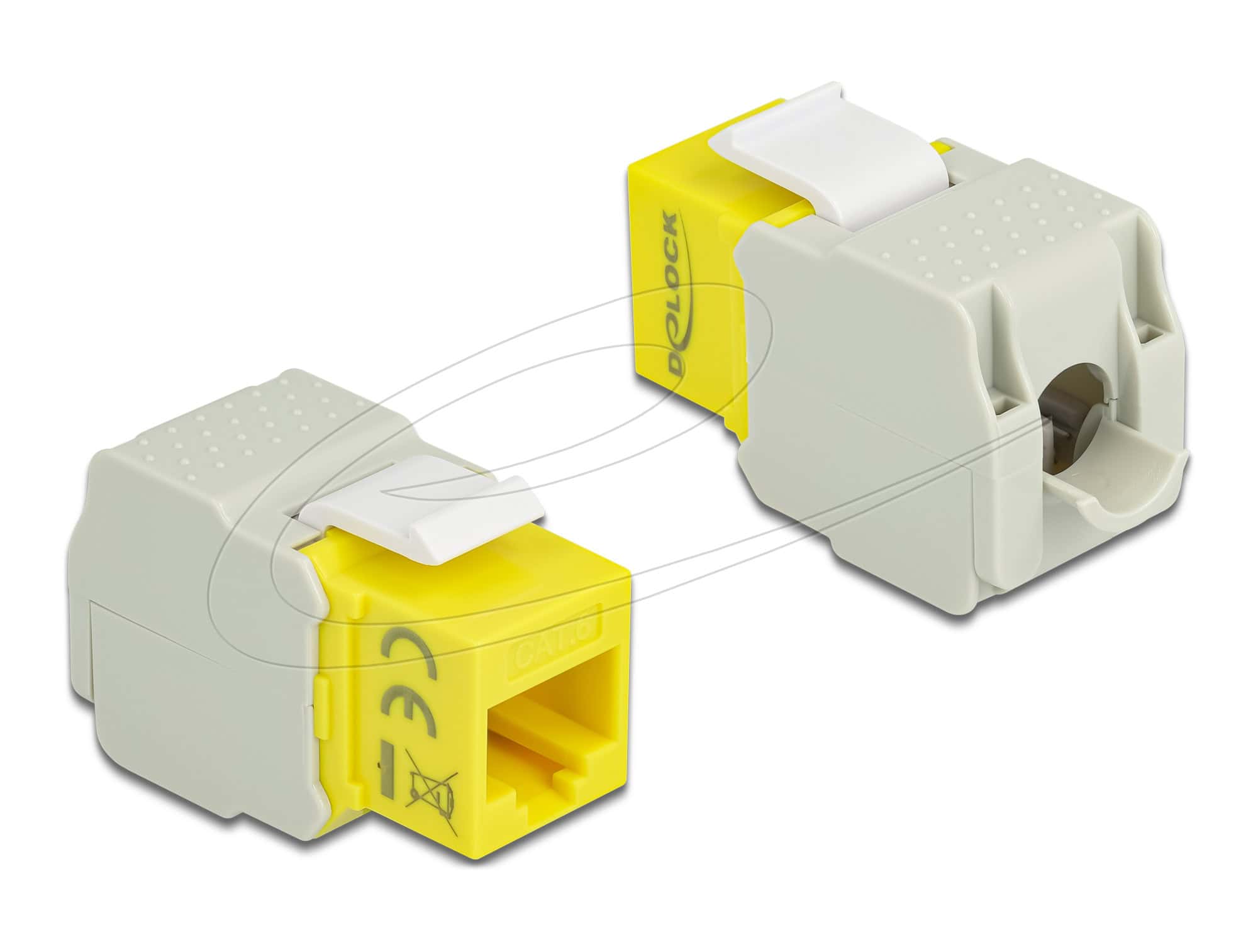 DELOCK Easy 45 Modul Cinch Buchse zu Cinch Buchse vergoldet (91817) thumbnail