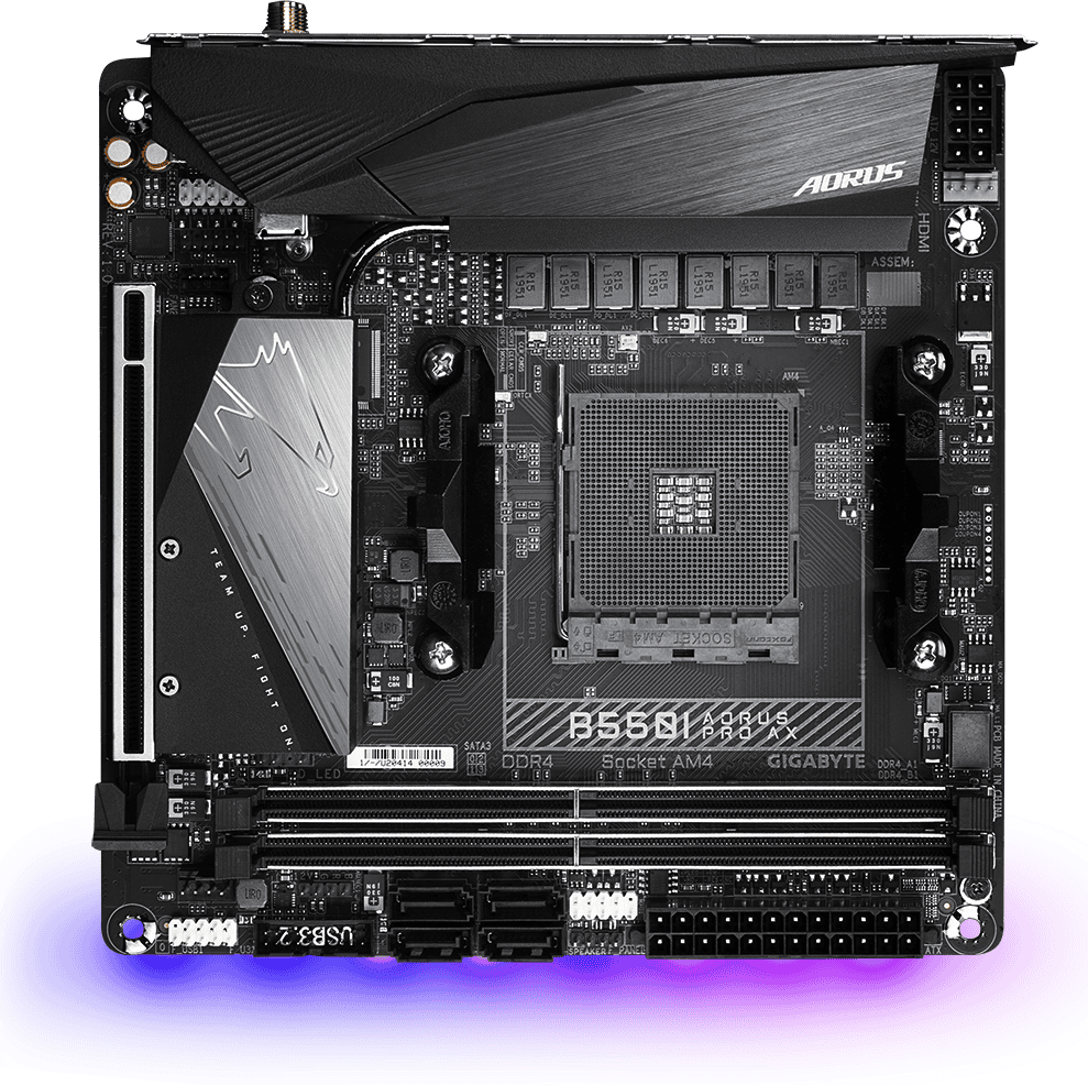GIGABYTE B550I AORUS PRO AX -AM4 -MITX (B550IAORUSPROAX) thumbnail
