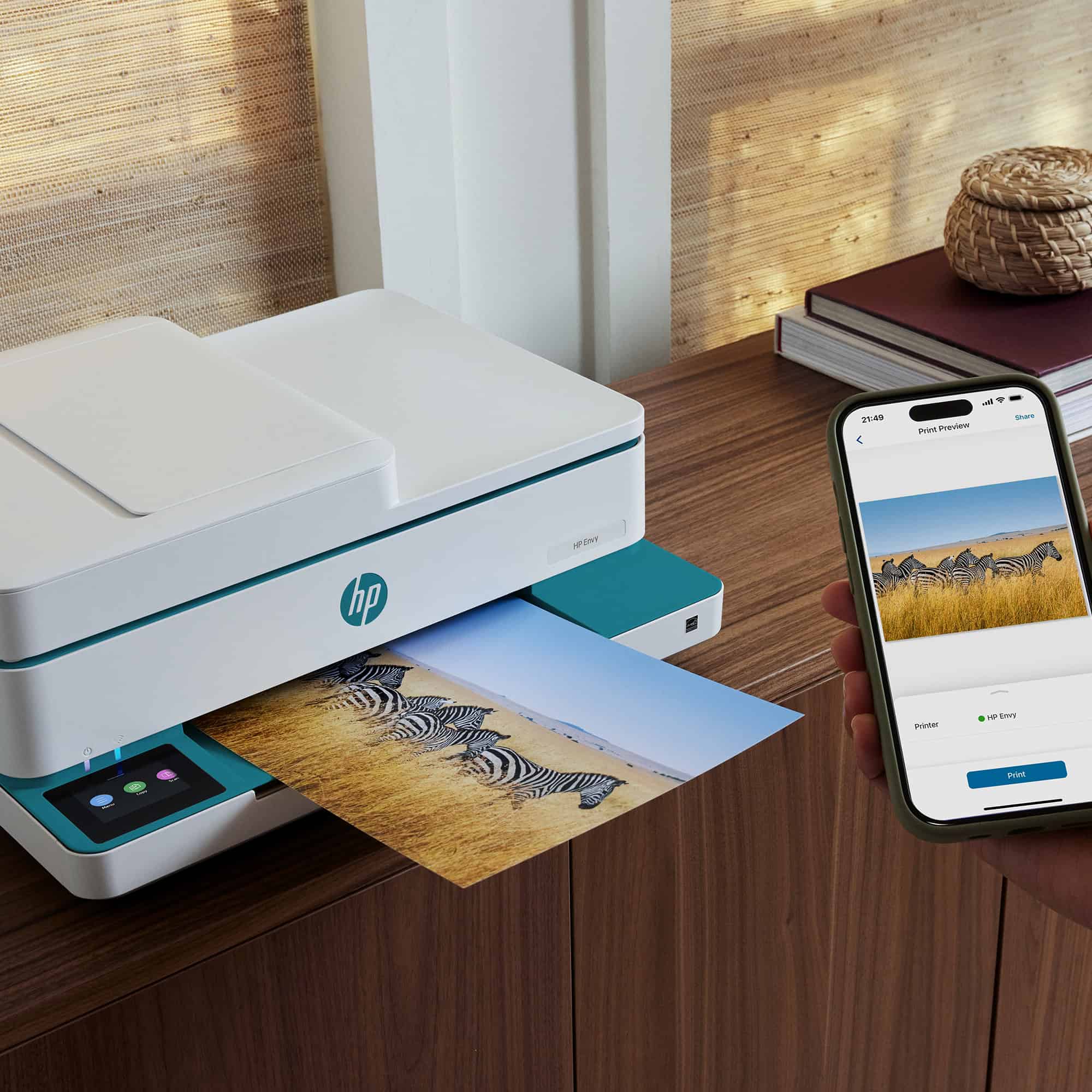 HP Envy 6530 Draadloos All-in-One Kleur Printer, Foto's printen; Kopieerapparaat, Scanner (C2XS1B#629) thumbnail