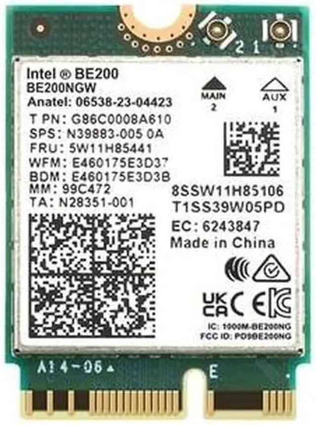 Intel WIRELESS WIFI7 BE200 2230 2x2 BE+BT OEM (BE200.NGWGIE.NV) thumbnail