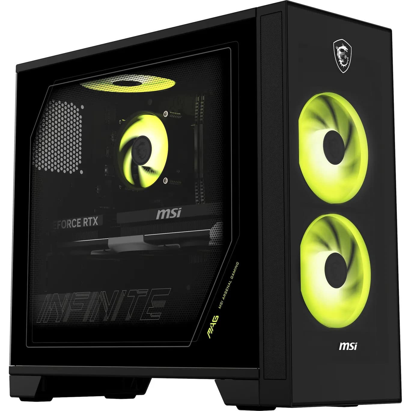 MSI Infinite S AI 2NVP7-005AT Desktop PC Intel Core Ultra 7 265F, 16GB DDR5 RAM, 1TB M.2 SSD, GeForce RTX 5070 (12GB GDDR7), Win (00B94321-005) thumbnail