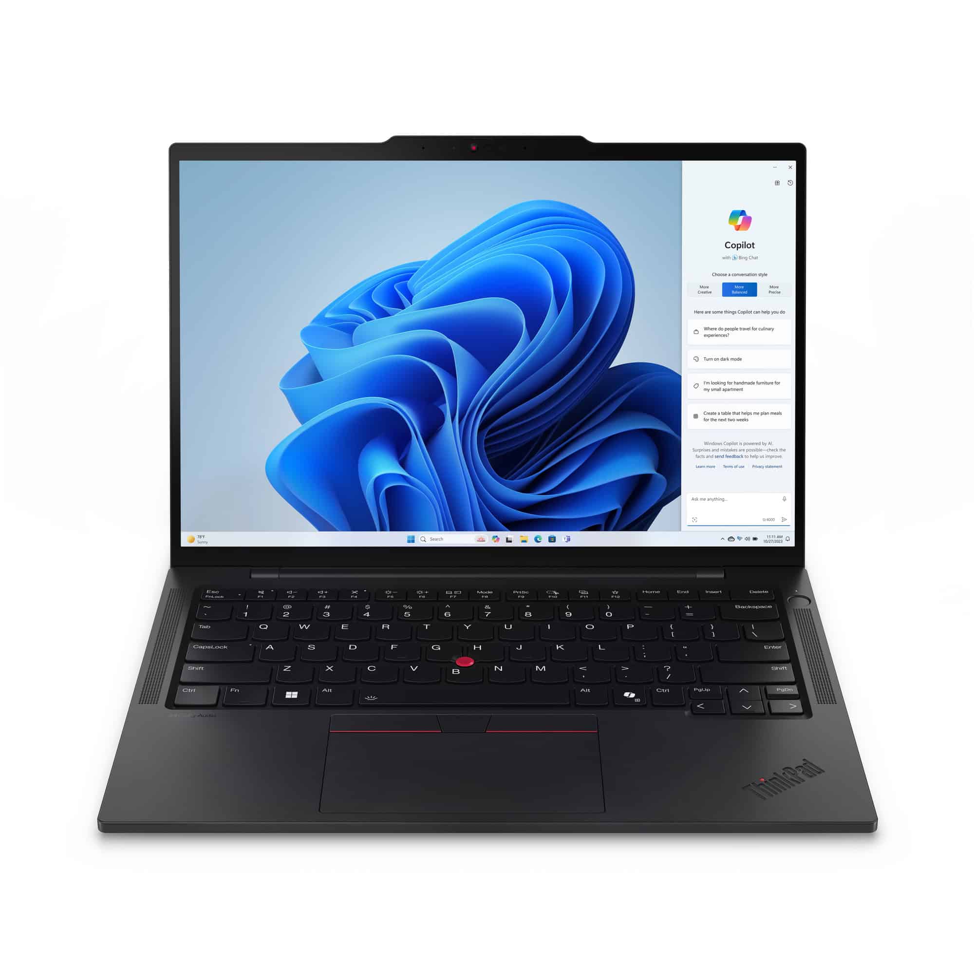 Lenovo ThinkPad T14s Gen 5 Intel Core Ultra 7 155U Laptop 35,6 cm (14") WUXGA 32 GB LPDDR5x-SDRAM 1 TB SSD Wi-Fi 6E (802.11ax) Windows 11 Pro Engels Zwart (21LS002HMH) thumbnail