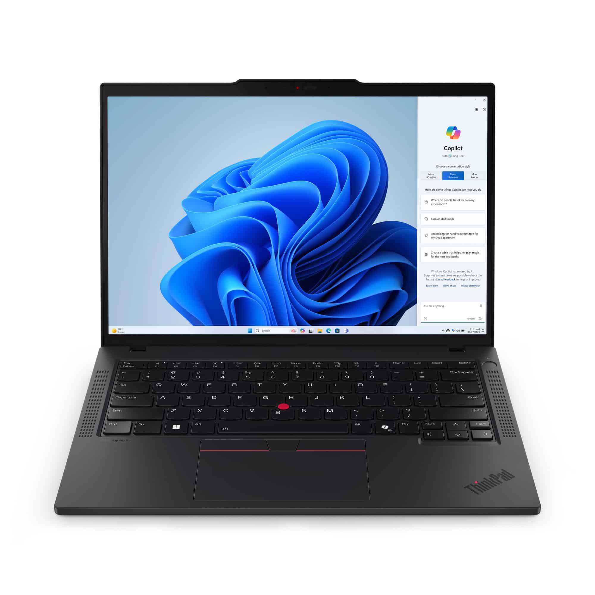 Lenovo ThinkPad T14 Gen 5 (Intel) Intel Core Ultra 7 155U Laptop 35,6 cm (14") WUXGA 16 GB DDR5-SDRAM 512 GB SSD Wi-Fi 6E (802.11ax) Windows 11 Pro Engels Zwart (21ML0033MH) thumbnail