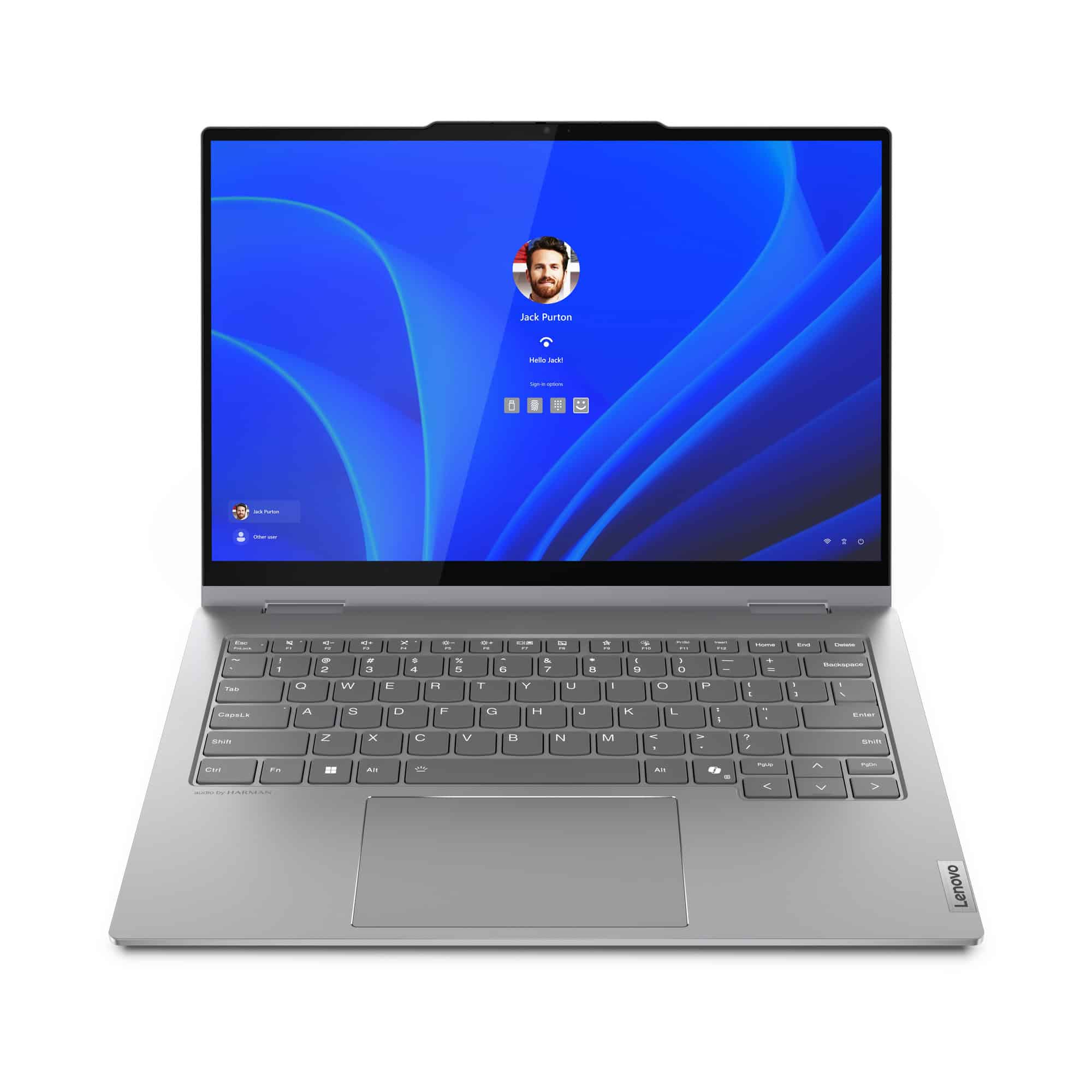 Lenovo ThinkBook 14 2-in-1 G4 IML Intel Core Ultra 7 155U Hybride (2-in-1) 35,6 cm (14") Touchscreen WUXGA 16 GB DDR5-SDRAM 512 GB SSD Wi-Fi 6E (802.11ax) Windows 11 Pro Engels Grijs (21MX001EMH) thumbnail