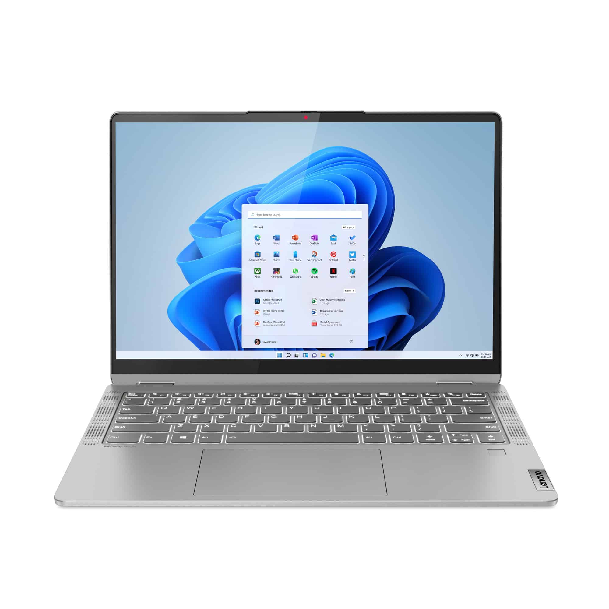 Lenovo IdeaPad Flex 5 14IAU7 Intel® Core™ i3 i3-1215U Hybride (2-in-1) 35,6 cm (14") Touchscreen WUXGA 8 GB LPDDR4x-SDRAM 512 GB SSD Wi-Fi 6 (802.11ax) Windows 11 Home Engels Grijs (82R700KCMH) thumbnail