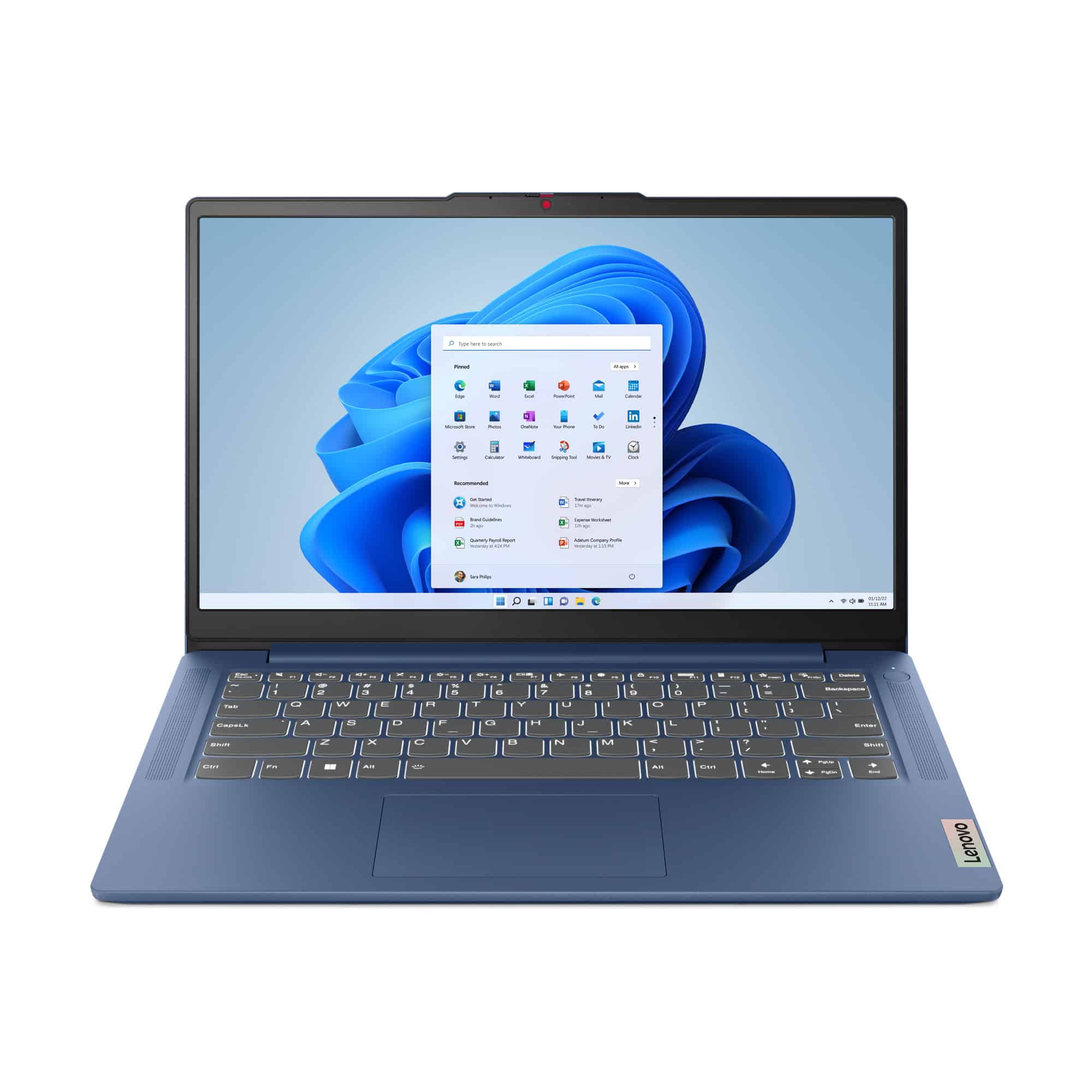 Lenovo IdeaPad Slim 3 14AMN8 AMD Ryzen™ 3 7320U Laptop 35,6 cm (14") Full HD 8 GB LPDDR5-SDRAM 512 GB SSD Wi-Fi 6 (802.11ax) Windows 11 Home Engels Blauw (82XN005MMH) thumbnail
