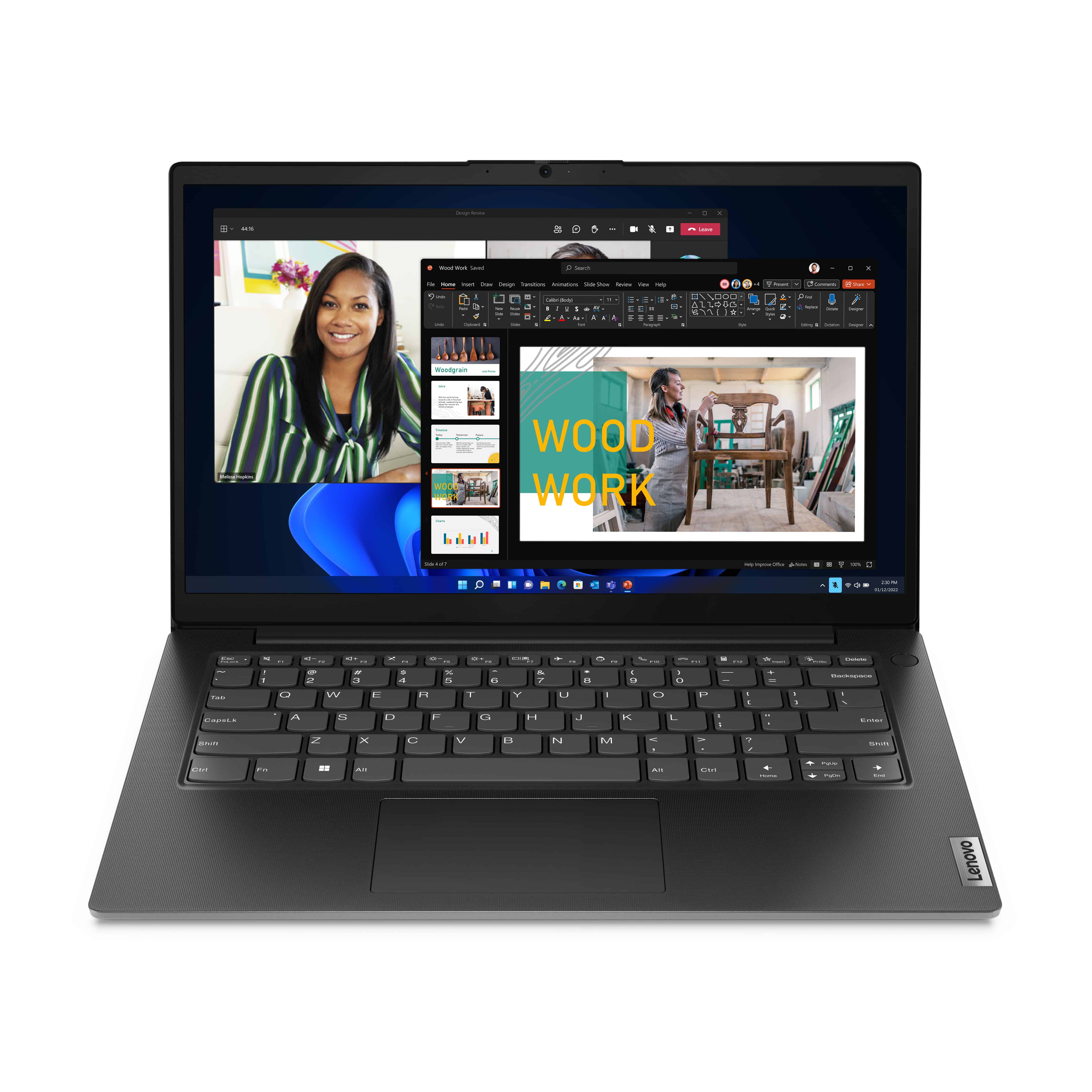 Lenovo V14 G4 AMN AMD Ryzen™ 5 7520U Laptop 35,6 cm (14") Full HD 8 GB LPDDR5-SDRAM 256 GB SSD Wi-Fi 5 (802.11ac) Windows 11 Pro Engels Zwart (82YT00M3MH) thumbnail