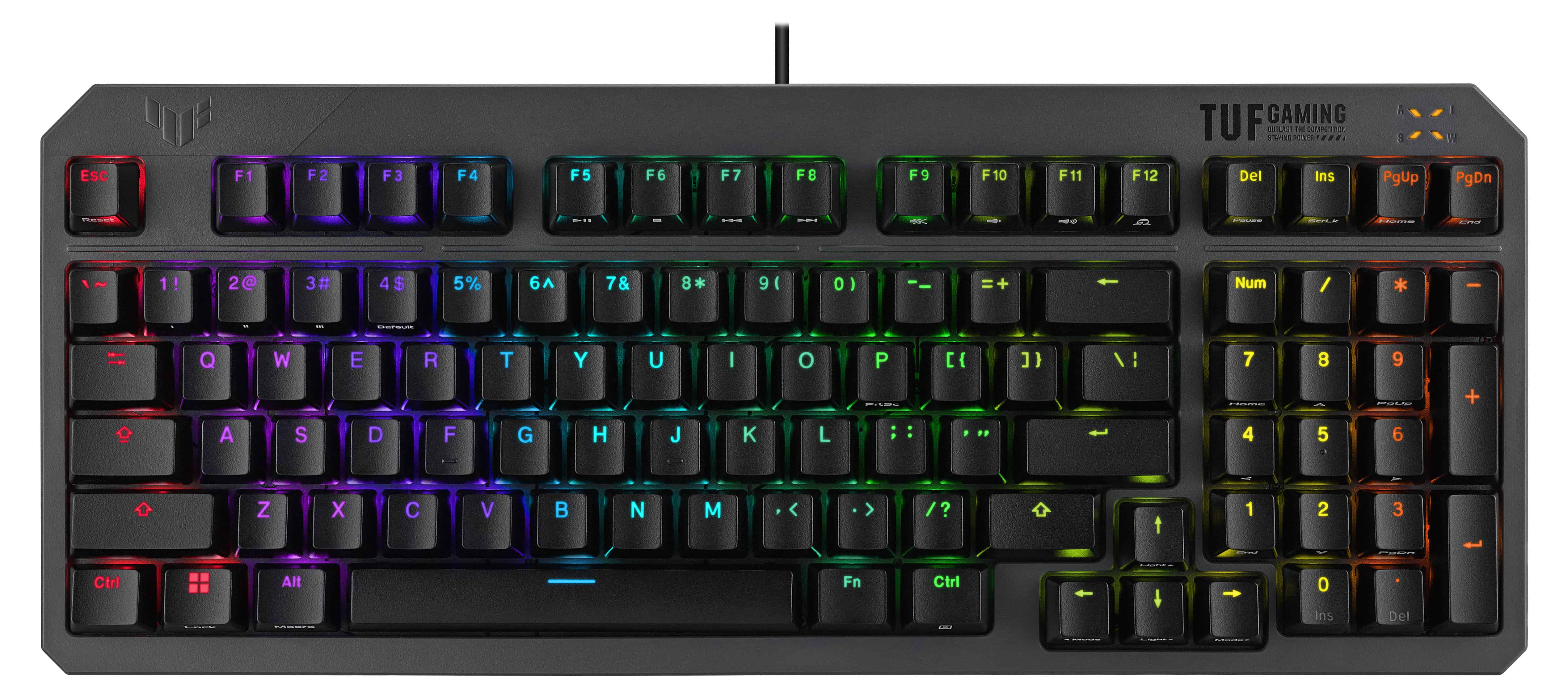 ASUS TUF Gaming K3 Gen II toetsenbord Gamen USB QWERTY Zwart (90MP0390-BKNA00) thumbnail