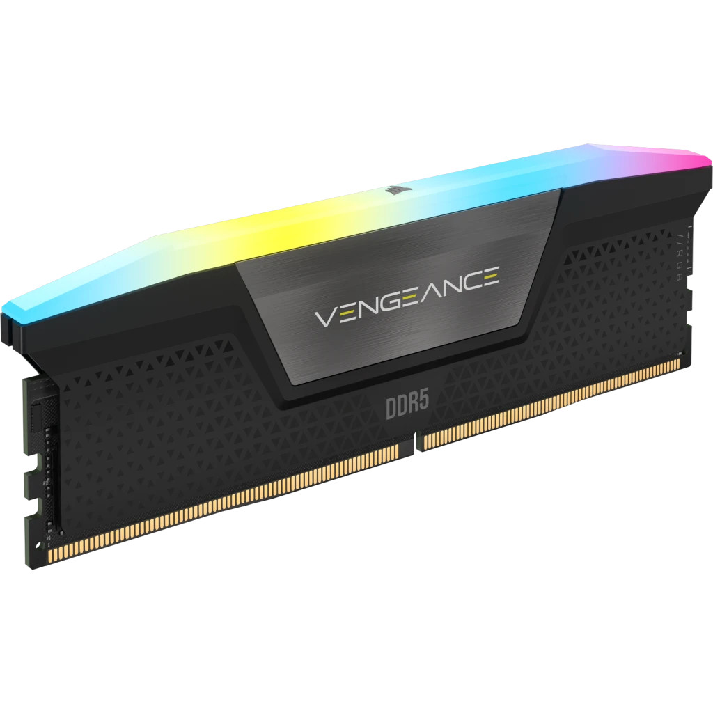 CORSAIR VENGEANCE RGB DDR5 32GB (2 x 16GB) DDR5 5600 CL40-40-40-77 1.25V Intel XMP - BLACK (CMH32GX5M2B40K) thumbnail