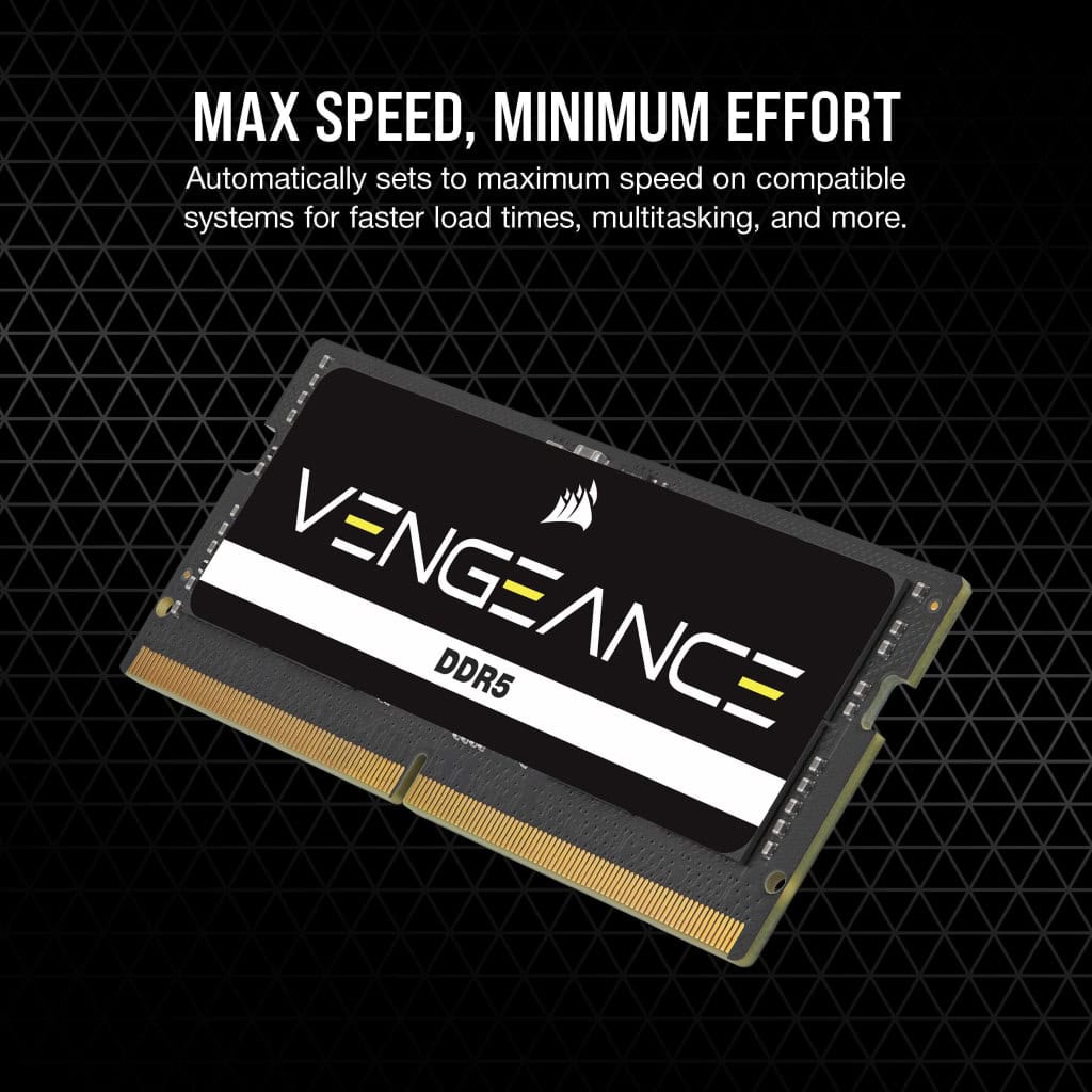 CORSAIR VENGEANCE DDR5 SODIMM 32GB (1x32GB) DDR5-5600 (PC5-44800) C48 1.1V (CMSX32GX5M1A5600C4) thumbnail