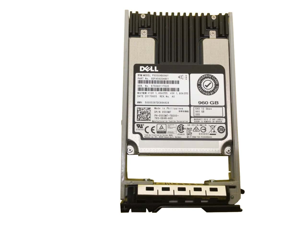 Dell 960GB SSD 2.5 SAS 12G RI (7DGDM-RFB) thumbnail