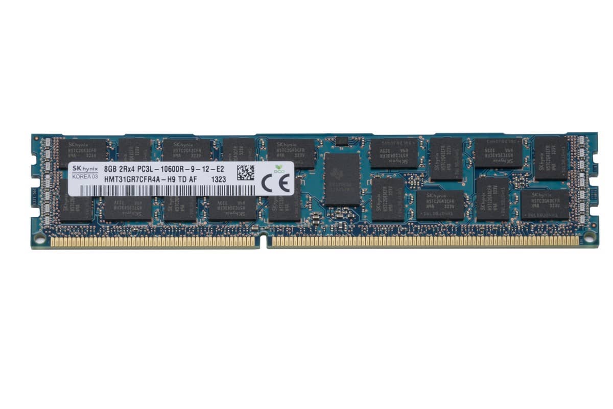 Dell 8GB 2Rx4 PC3L-10600R (HMT31GR7CFR4A-H9-RFB) thumbnail