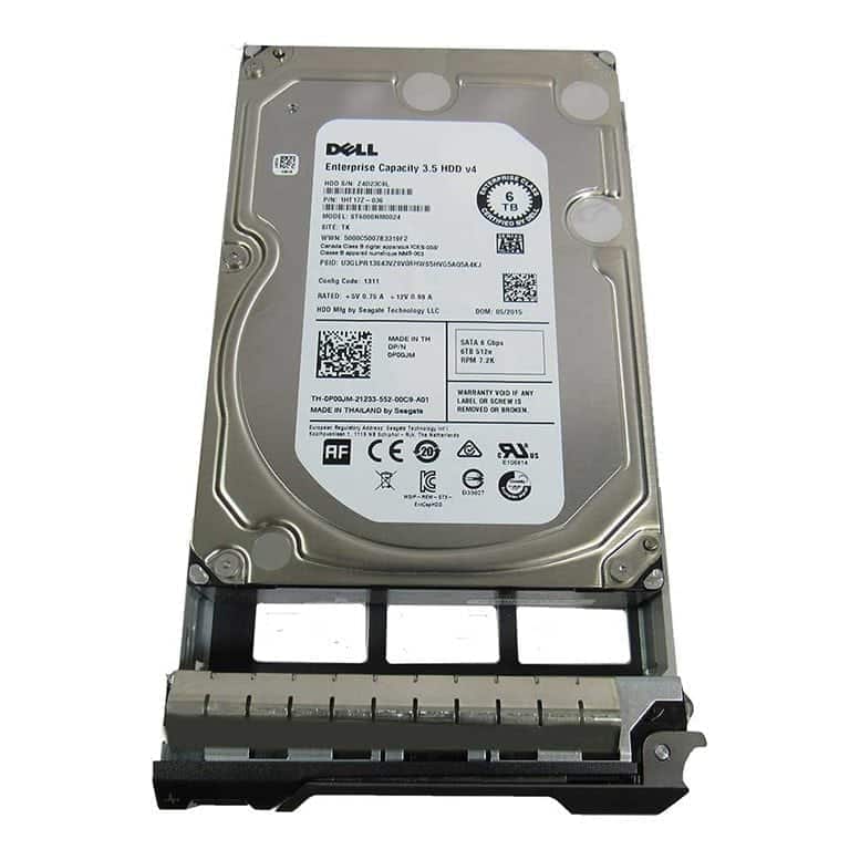 Dell 6TB 7.2K 6G 3.5INCH SATA HDD (P00JM-RFB) thumbnail