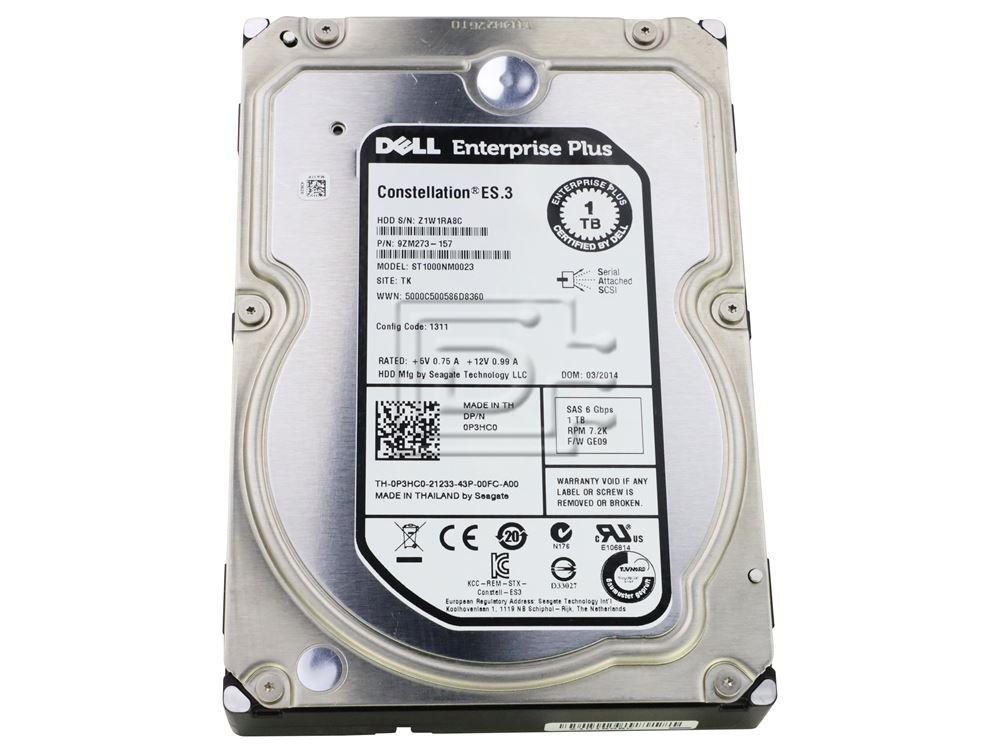 Dell 1TB 7.2K 3.5 SAS 6G EQL (P3HC0-RFB) thumbnail