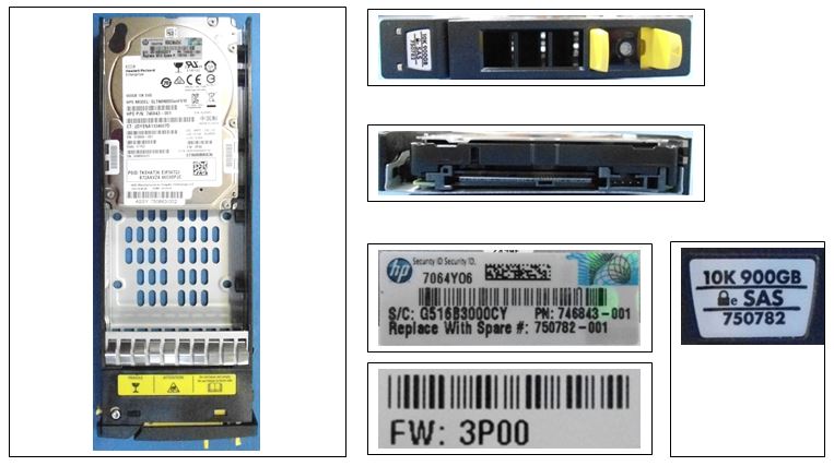 HP 3PAR 900GB SAS HDD M6710. (750782-001-RFB) thumbnail