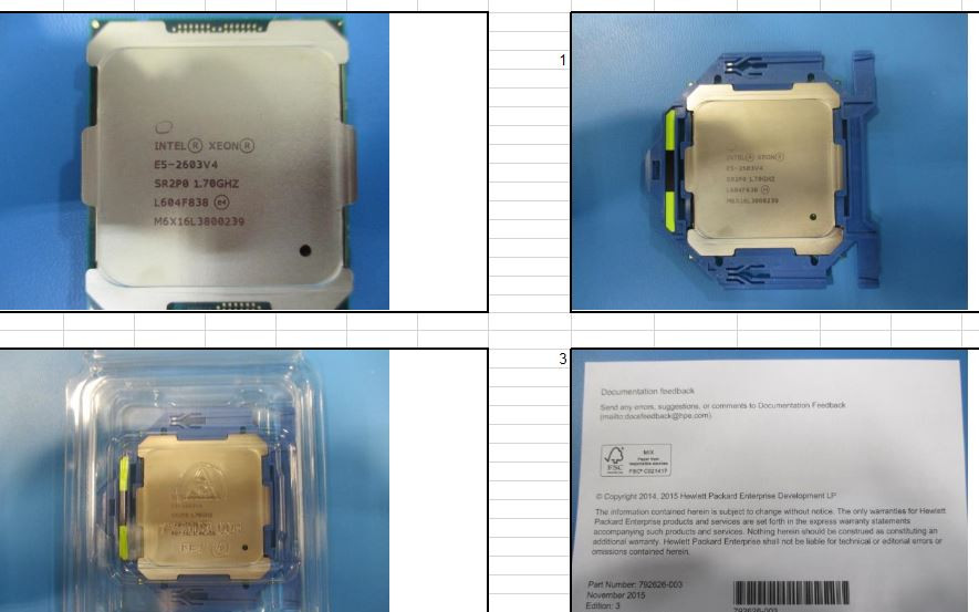 HP CPU BDW E5-2603 V4 6C 1.7GHZ (835599-001-RFB) thumbnail