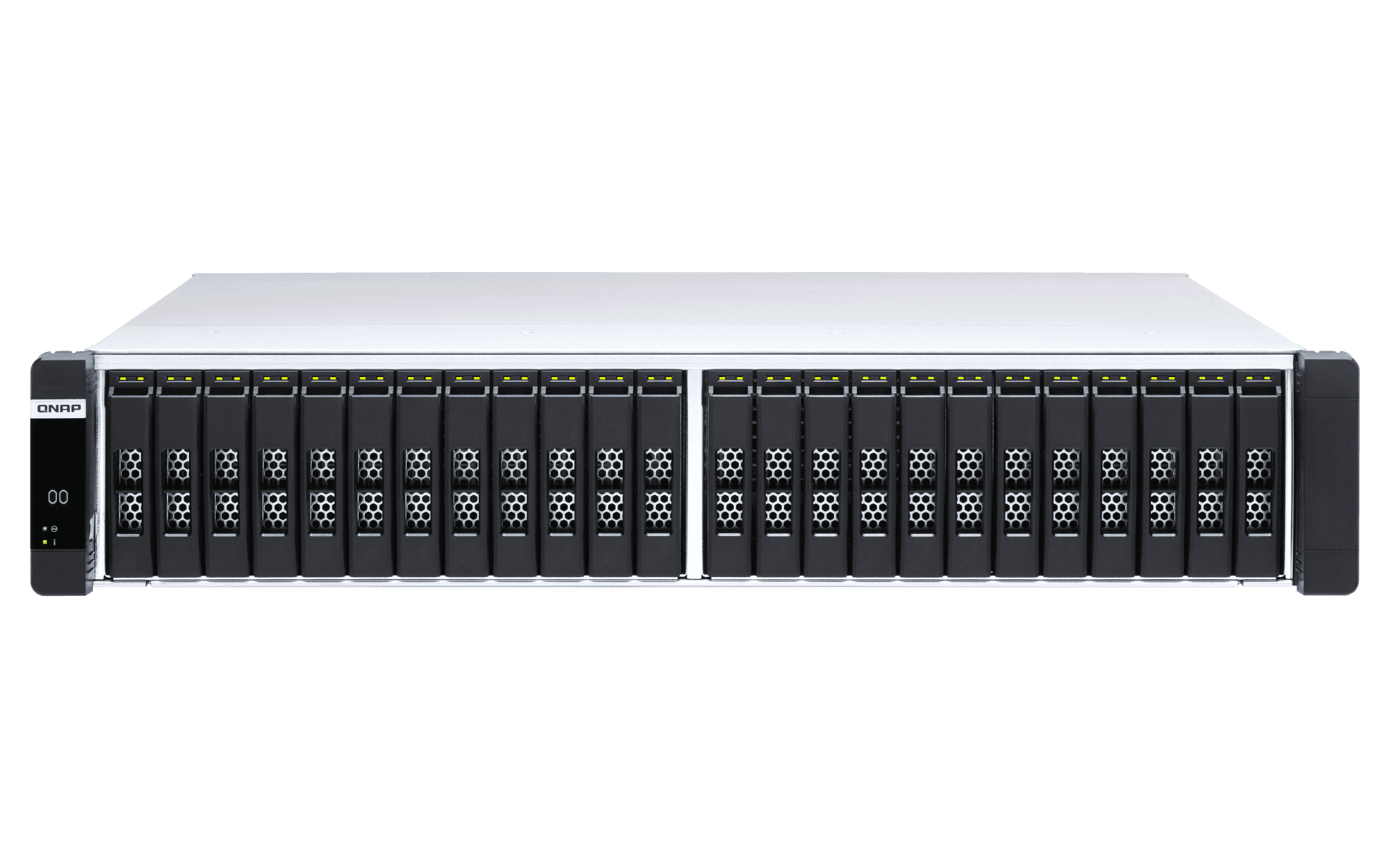 QNAP ES2486AFdc-2142IT-128G, 24-Bay Enterprise ZFS NAS, dual-port U.2/U.3 NVMe PCIe Gen4 x4Xeon D-2142IT 1.9GHz, 128GB RIDMM RAM (ES2486AFDC-2142IT-128G) thumbnail