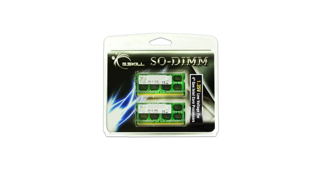 G.Skill SO-DIMM 16 GB DDR3-1600 2x 8 GB Dual Kit F3-1600C11D-16GSL (F3-1600C11D-16GSL) thumbnail
