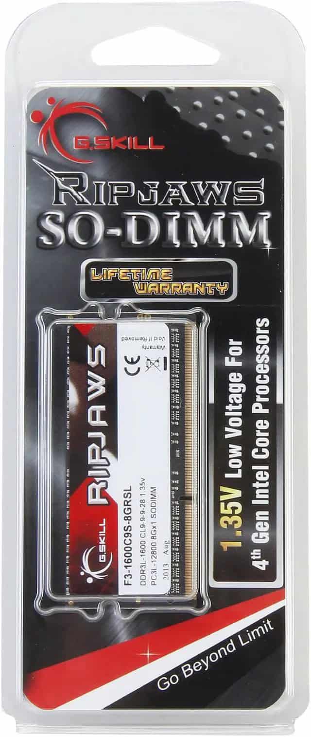 G.Skill SO DDR3 4GB PC 1600 CL9   G.Skill (1x4GB) 4GRSL (F3-1600C9S-4GRSL) thumbnail