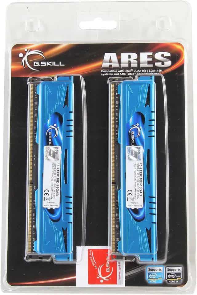 G.Skill DDR3 16GB PC 2133 CL10D G.Skill KIT (2x8GB) 16GAB  ARES (F3-2133C10D-16GAB) thumbnail