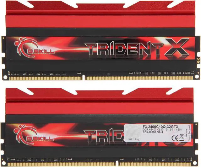 G.Skill TridentX Series - 8GB: 2x4GB - D (F3-2400C10D-8GTX) thumbnail
