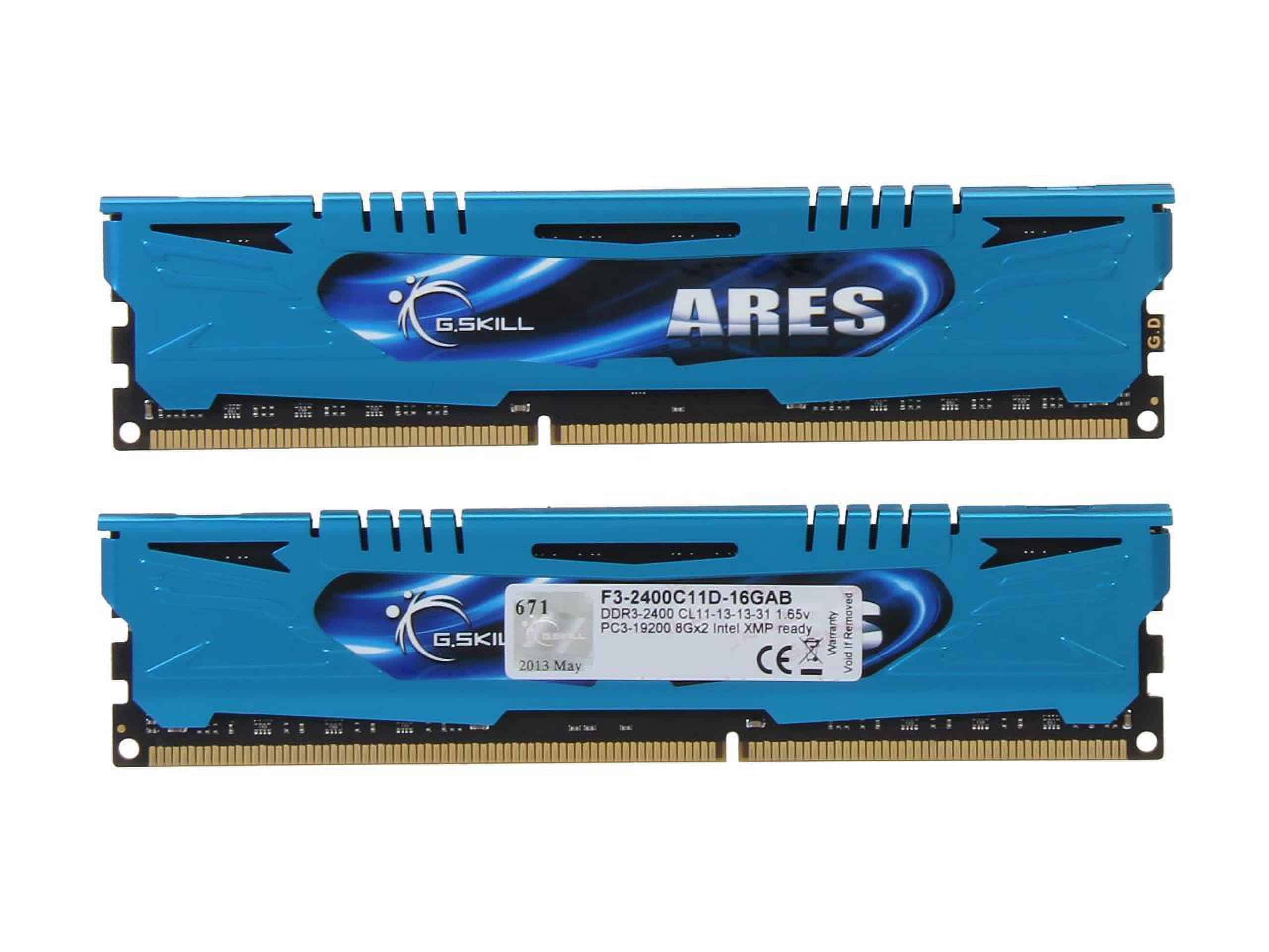 G.Skill DDR3 16GB PC19200 CL11  G.Skill KIT (2x8GB) 16GAB  ARES (F3-2400C11D-16GAB) thumbnail