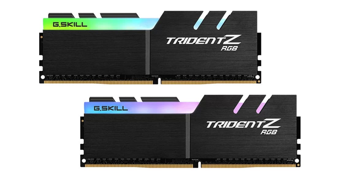 G.Skill RAM TridentZ RGB Series - 32 GB (2 x 16 GB Kit) - DDR4 3200 DIMM CL16 (F4-3200C16D-32GTZRX) thumbnail