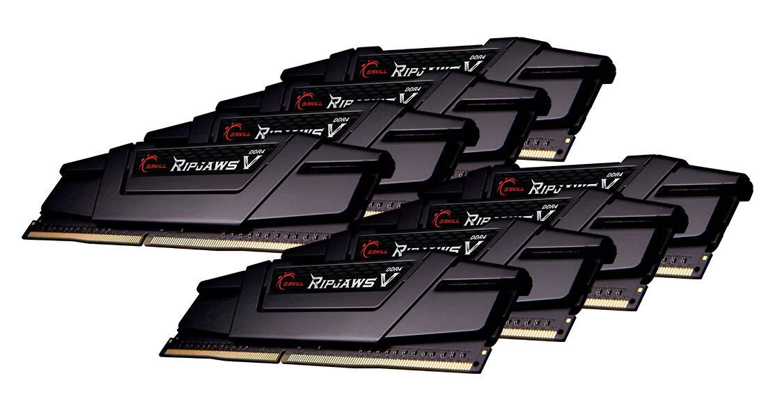 G.Skill Ripjaws V Intel 256GB (8x 32GB) Kit DDR4 3200 MHz schwarz (F4-3200C16Q2-256GVK) thumbnail